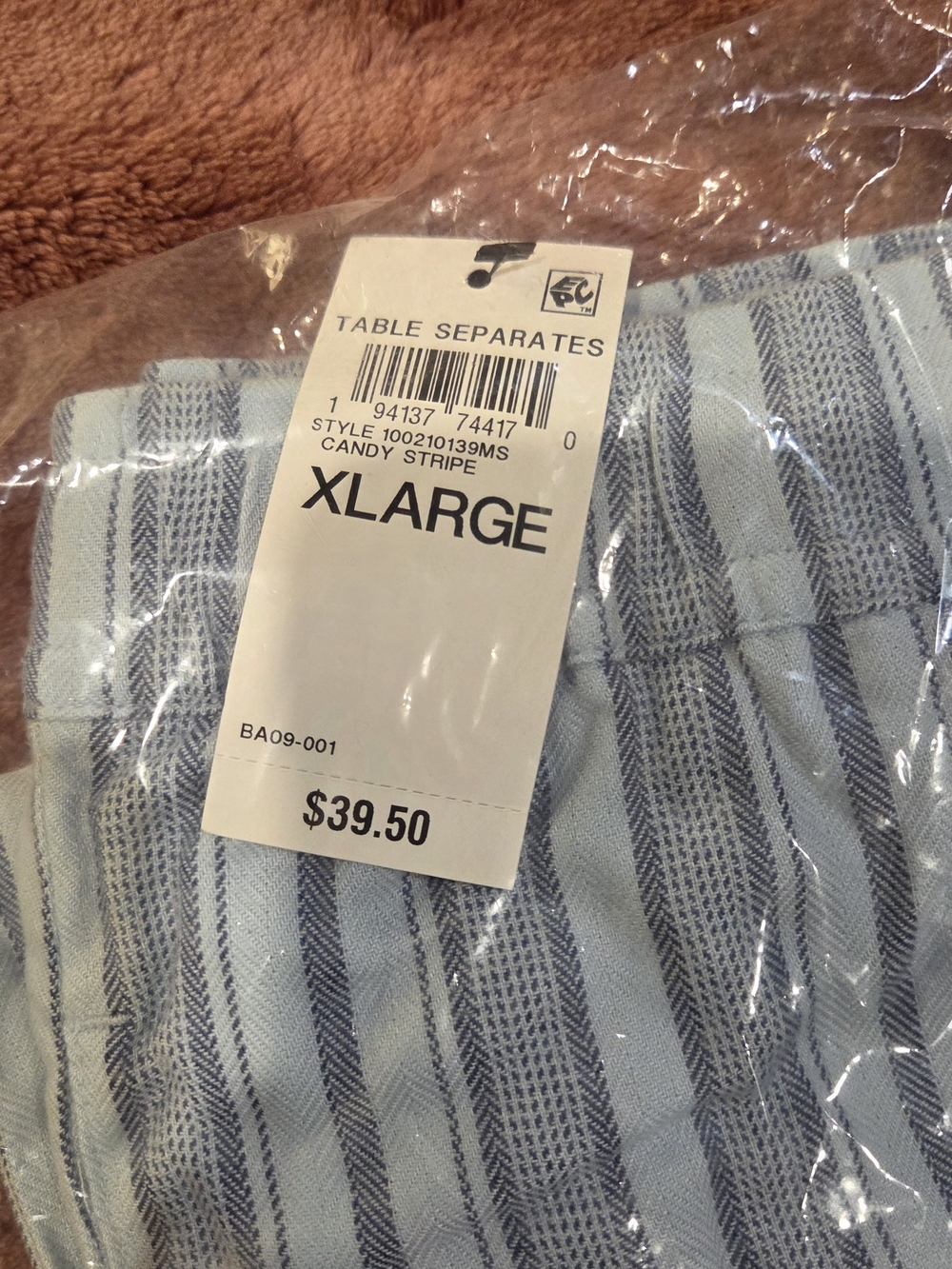 XLarge Candy Stripe Pajama Pants - Blue & White Stripe